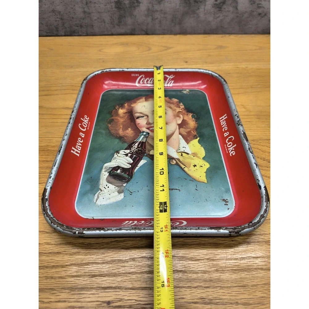 Vintage Coca Cola Have A Coke Tin Tray With Redheaded‎ Woman